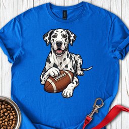 Harlequin Great Dane Football T Shirt Gift For Dog Lover