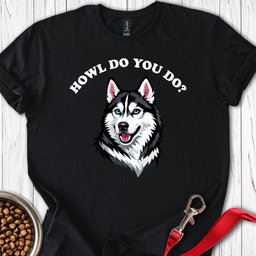 Howling Husky T Shirt Gift For Dog Lover