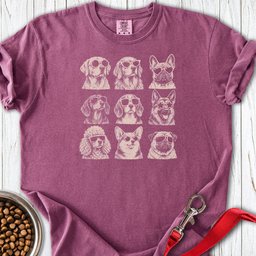 Dog Portraits Premium Tee Gift For Dog Lover