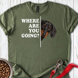 Dachshund Where Are You Going Black And Tan T Shirt Gift For Dog Lover