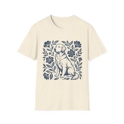 Golden Retriever Linocut T Shirt Gift For Dog Lover