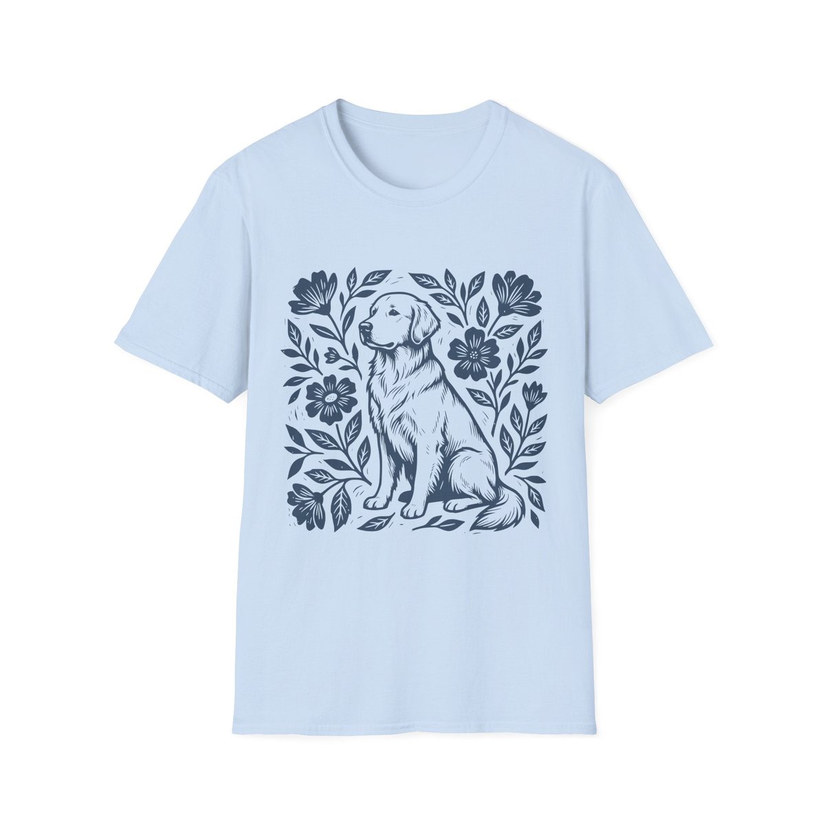 Golden Retriever Linocut T Shirt Gift For Dog Lover