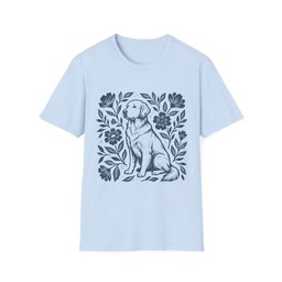 Golden Retriever Linocut T Shirt Gift For Dog Lover