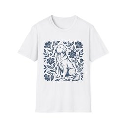 Golden Retriever Linocut T Shirt Gift For Dog Lover