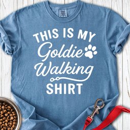 Golden Retriever Walking Premium Tee Gift For Dog Lover