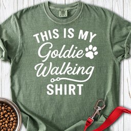 Golden Retriever Walking Premium Tee Gift For Dog Lover