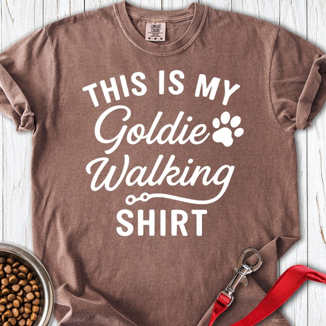Golden Retriever Walking Premium Tee Gift For Dog Lover
