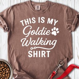 Golden Retriever Walking Premium Tee Gift For Dog Lover
