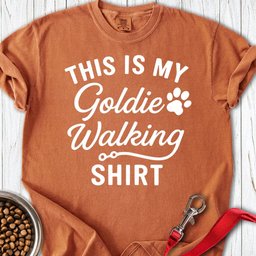 Golden Retriever Walking Premium Tee Gift For Dog Lover