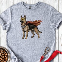 German Shepherd Superhero T Shirt Gift For Dog Lover