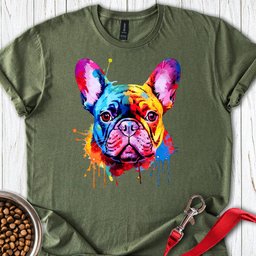 French Bulldog Painting T Shirt Gift For Dog Lover