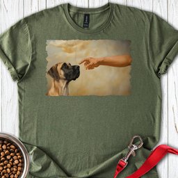 God Creates Fawn Great Dane T Shirt Gift For Dog Lover