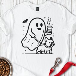 French Bulldog Halloween Ghost T Shirt Gift For Dog Lover