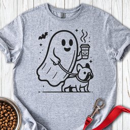 French Bulldog Halloween Ghost T Shirt Gift For Dog Lover