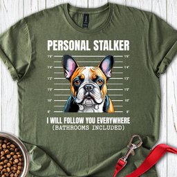 Frenchie Stalker T Shirt Gift For Dog Lover