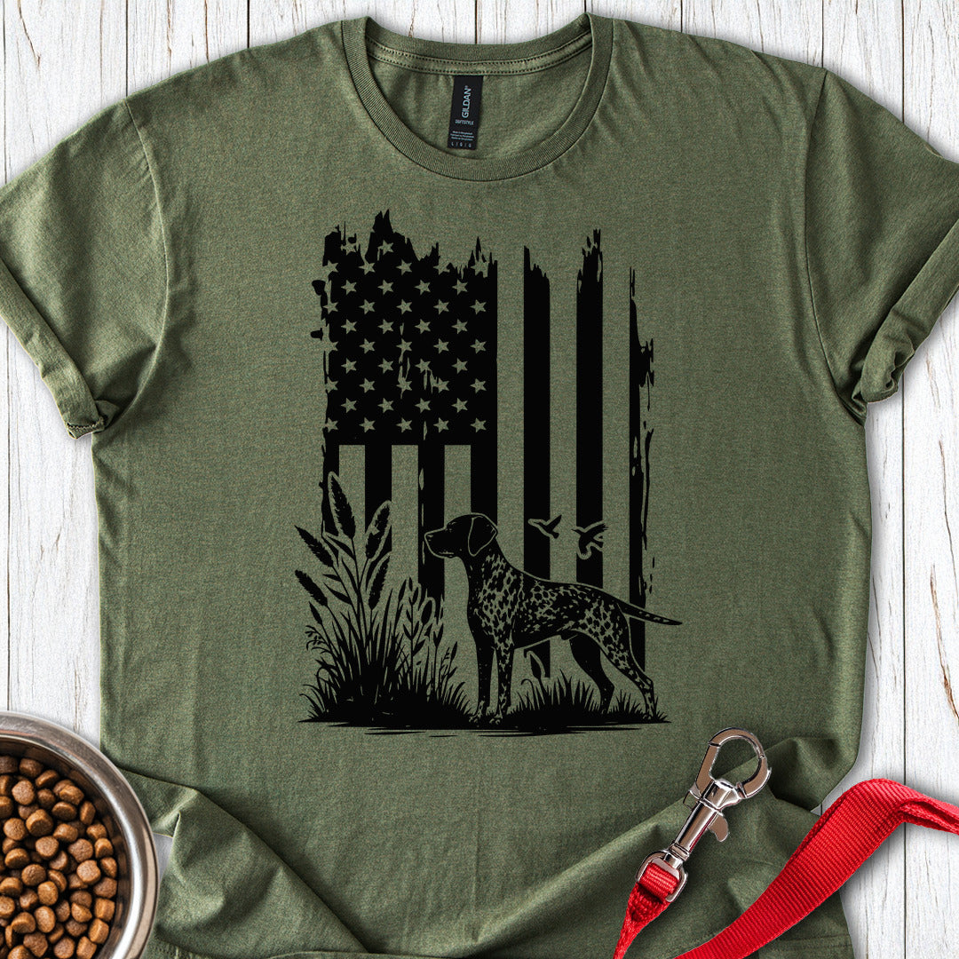 German Shorthaired Pointer Hunter USA T Shirt Gift For Dog Lover