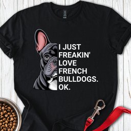 French Bulldog Love T Shirt Gift For Dog Lover