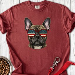 French Bulldog USA Glasses Premium Tee Gift For Dog Lover