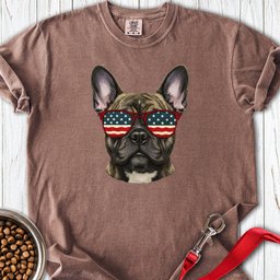 French Bulldog USA Glasses Premium Tee Gift For Dog Lover
