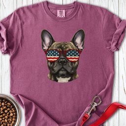 French Bulldog USA Glasses Premium Tee Gift For Dog Lover