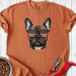 French Bulldog USA Glasses Premium Tee Gift For Dog Lover