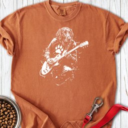 Flat Coated Retriever Guitar Premium Tee Gift For Dog Lover