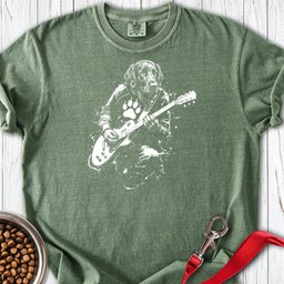 Flat Coated Retriever Guitar Premium Tee Gift For Dog Lover