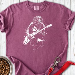 Flat Coated Retriever Guitar Premium Tee Gift For Dog Lover