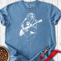 Flat Coated Retriever Guitar Premium Tee Gift For Dog Lover