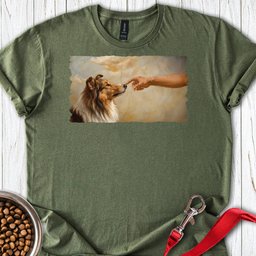 God Creates Rough Collie T Shirt Gift For Dog Lover