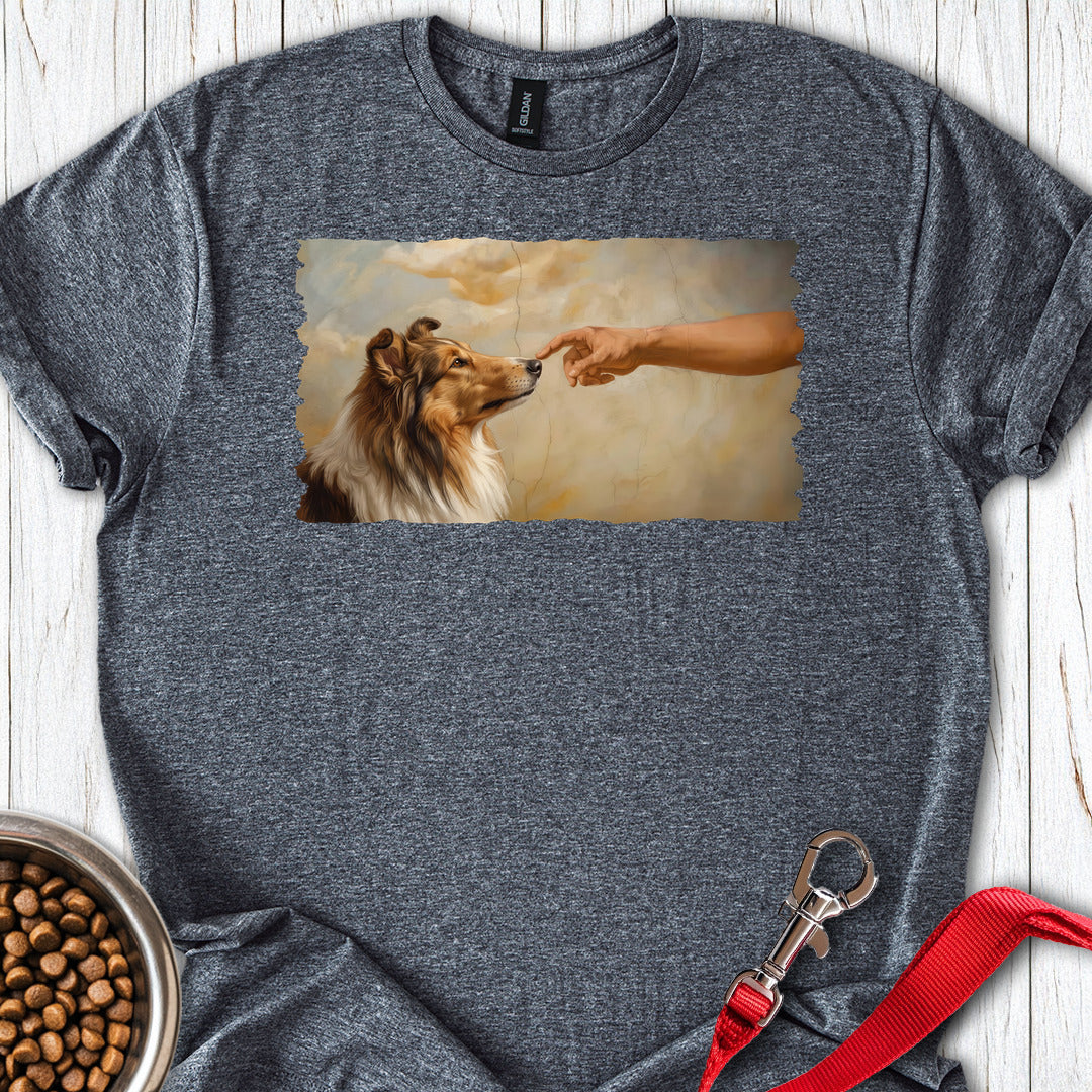 God Creates Rough Collie T Shirt Gift For Dog Lover
