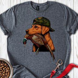 Fox Red Pheasant Hunter Labrador T Shirt Gift For Dog Lover