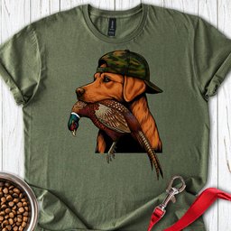 Fox Red Pheasant Hunter Labrador T Shirt Gift For Dog Lover