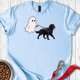 Flat Coated Retriever Ghost Walk T Shirt Gift For Dog Lover
