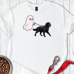 Flat Coated Retriever Ghost Walk T Shirt Gift For Dog Lover