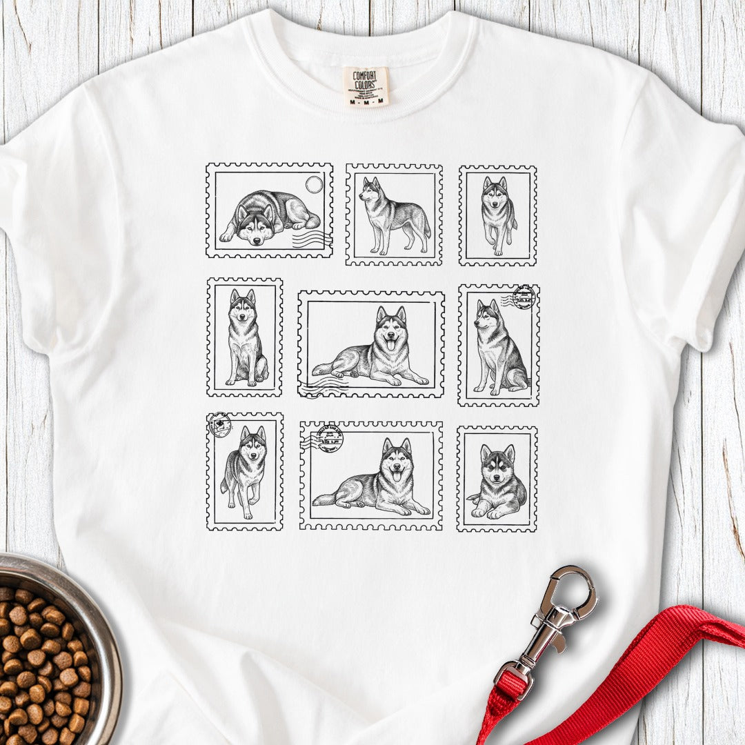 Husky Stamps Premium Tee Gift For Dog Lover