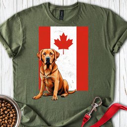 Fox Red Labrador Canada Flag T Shirt Gift For Dog Lover