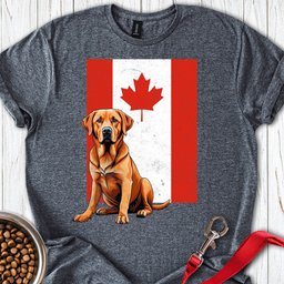 Fox Red Labrador Canada Flag T Shirt Gift For Dog Lover