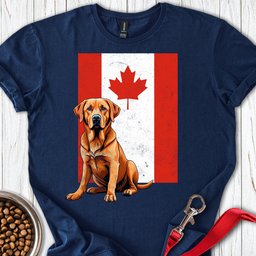 Fox Red Labrador Canada Flag T Shirt Gift For Dog Lover