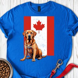 Fox Red Labrador Canada Flag T Shirt Gift For Dog Lover