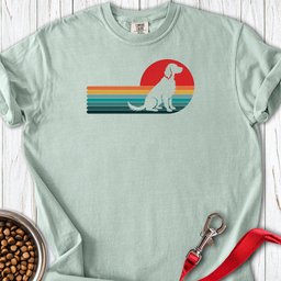 English Setter Retro Sunset Premium Tee Gift For Dog Lover