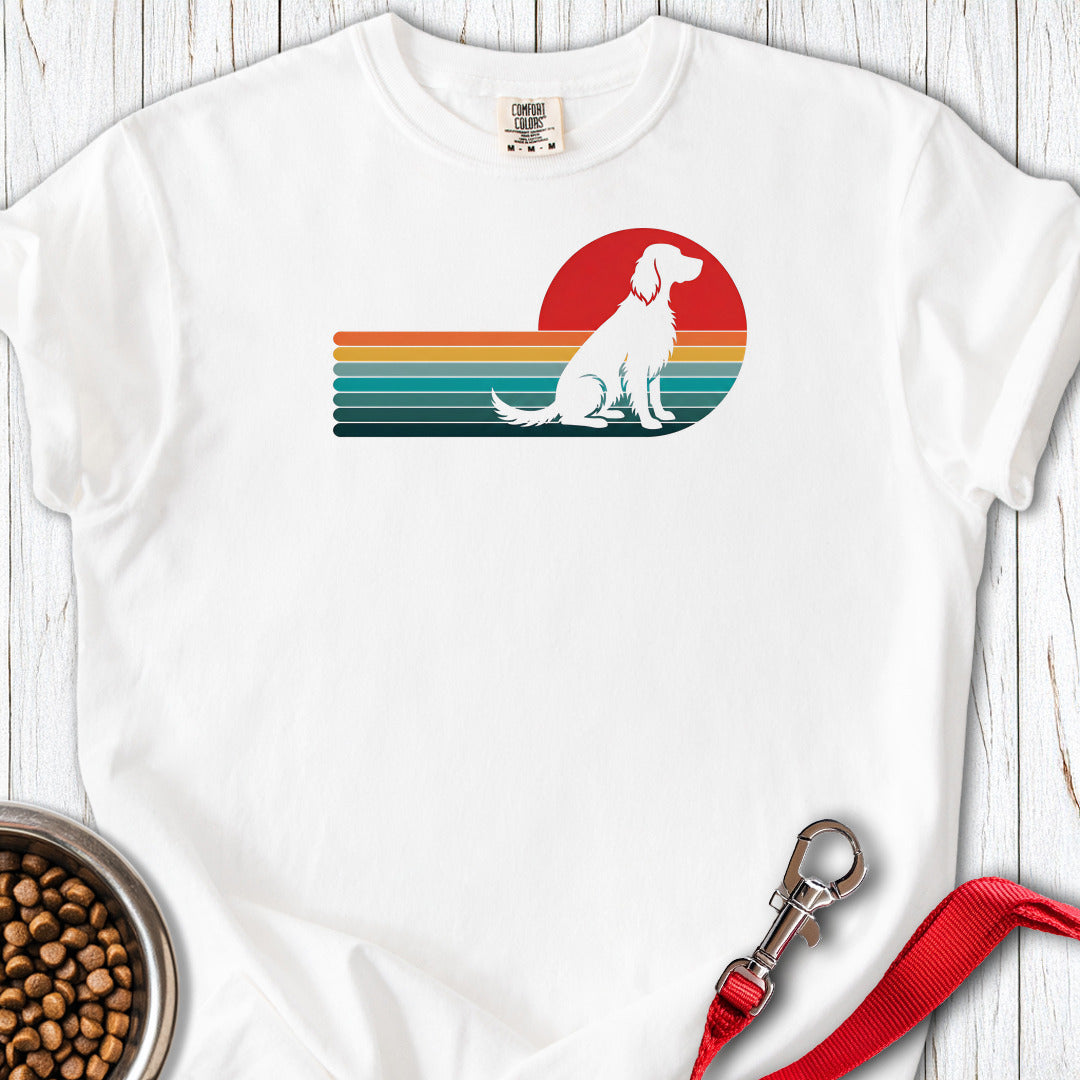English Setter Retro Sunset Premium Tee Gift For Dog Lover