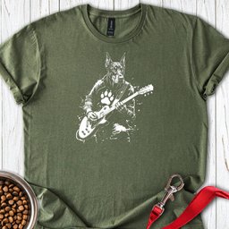 Doberman Guitar T Shirt Gift For Dog Lover