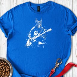 Doberman Guitar T Shirt Gift For Dog Lover