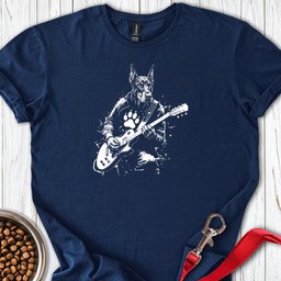 Doberman Guitar T Shirt Gift For Dog Lover