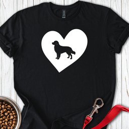 Golden Retriever Heart T Shirt Gift For Dog Lover