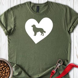 Golden Retriever Heart T Shirt Gift For Dog Lover