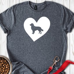 Golden Retriever Heart T Shirt Gift For Dog Lover