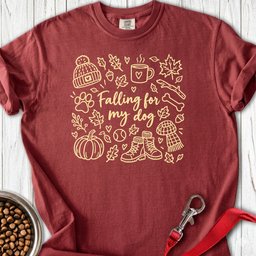 Falling For My Dog Premium Tee Gift For Dog Lover