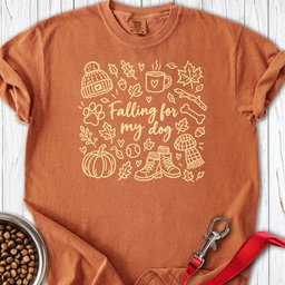 Falling For My Dog Premium Tee Gift For Dog Lover